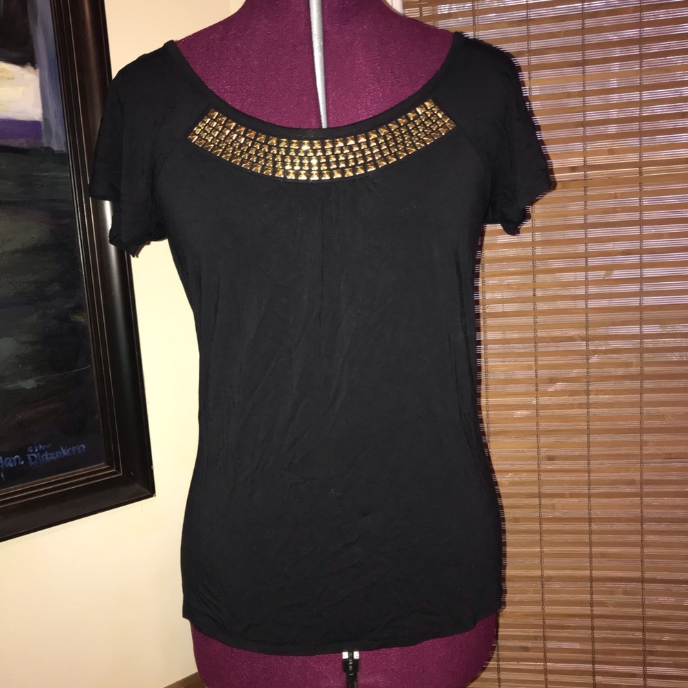 Sz S MICHAEL Michael Kors Knit Embellished Top